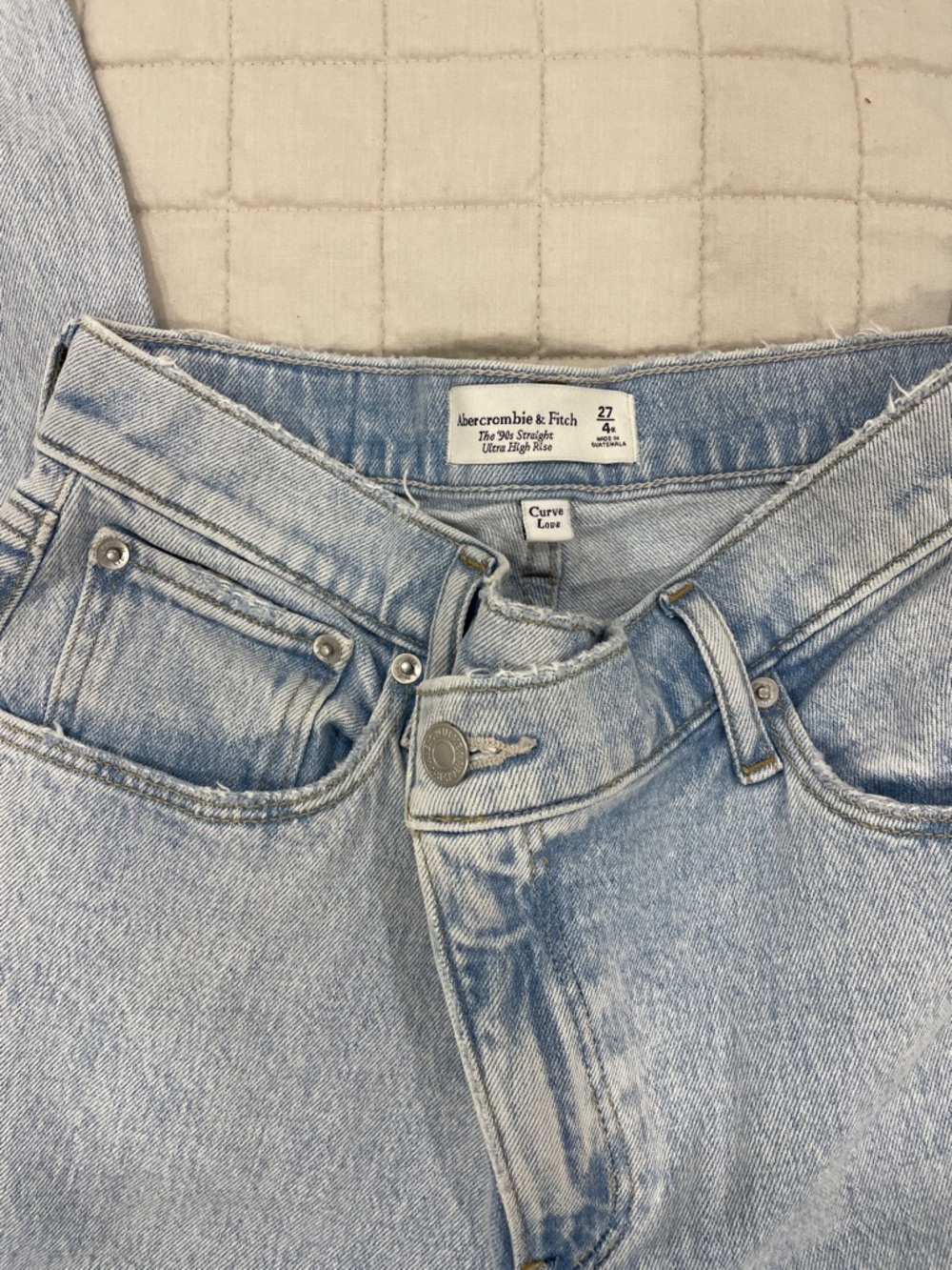 Abercrombie & Fitch Pale Blue High-Rise Women's Jeans